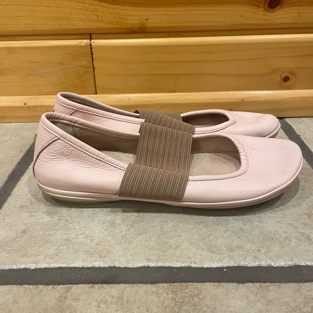 Camper Light Pink Leather Ballerina Flats EU 37 - Picture 2 of 5
